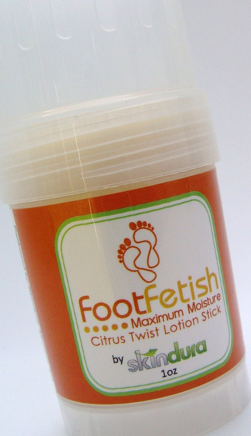 Foot Lotion Stick - Sweet Orange and Lemon Tea Tree Scent - FootFetish Maximum Moisture Lotion Stick