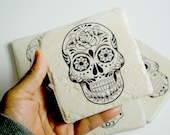 Day of the Dead Sugar scull el muerte Halloween Coasters