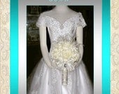 Snow Princess Vintage Gown Beaded