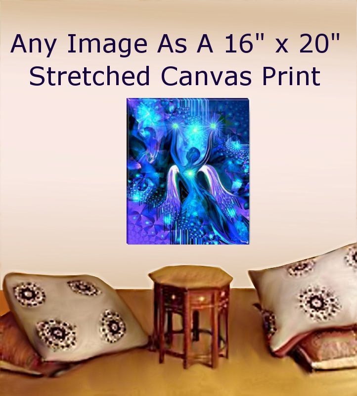 Reiki Energy Art Large Canvas Giclee Print Yoga Meditation Wall Decor 16" x 20"