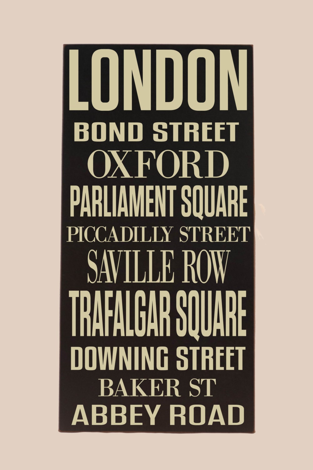 Meaningful Places Subway Art Handpainted Wooden Sign (Customized For You)