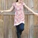 womens geometric tunic retro with lace XS, S, M, L, Xl