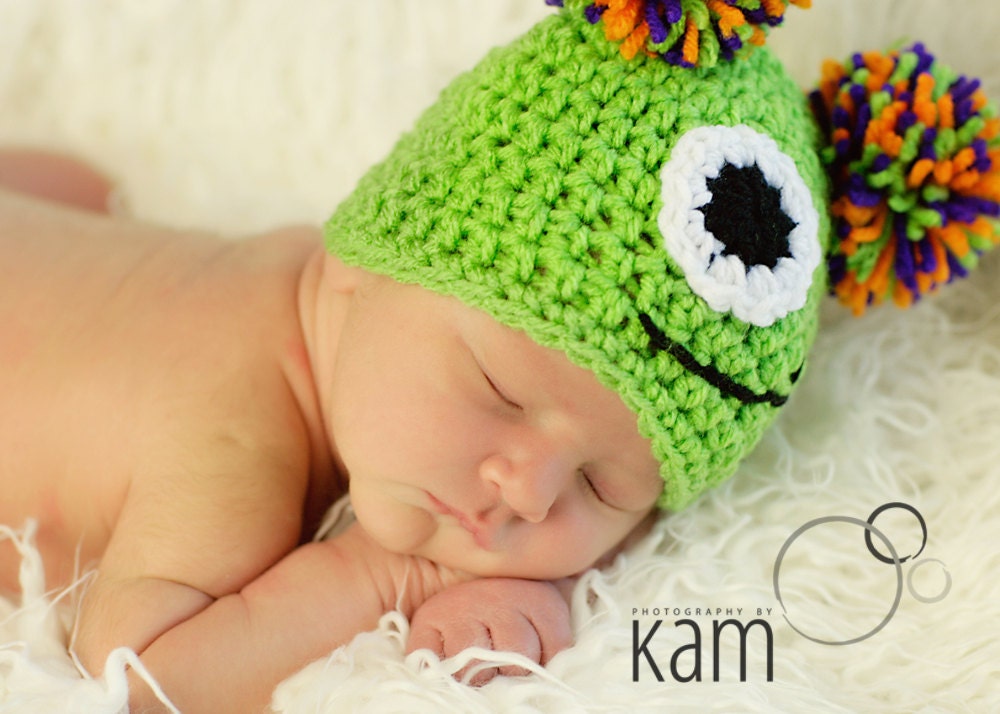 Monster Hat - One Eye - Crochet