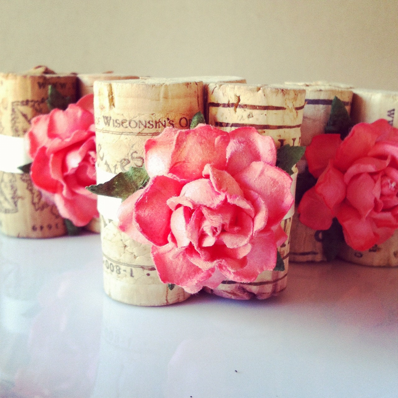 Coral Place Card Holder, Set of Ten, Includes Blank Name Cards, Ready to Ship, Custom Colors available, wedding decor