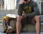 Thermal shirt for men - Military Green long sleeve - rock climbing
