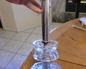 Vintage-Cut Glass Candle Stick Lamp-Retro Art Nouveau Design-Bed/Foyer/Table Lamp
