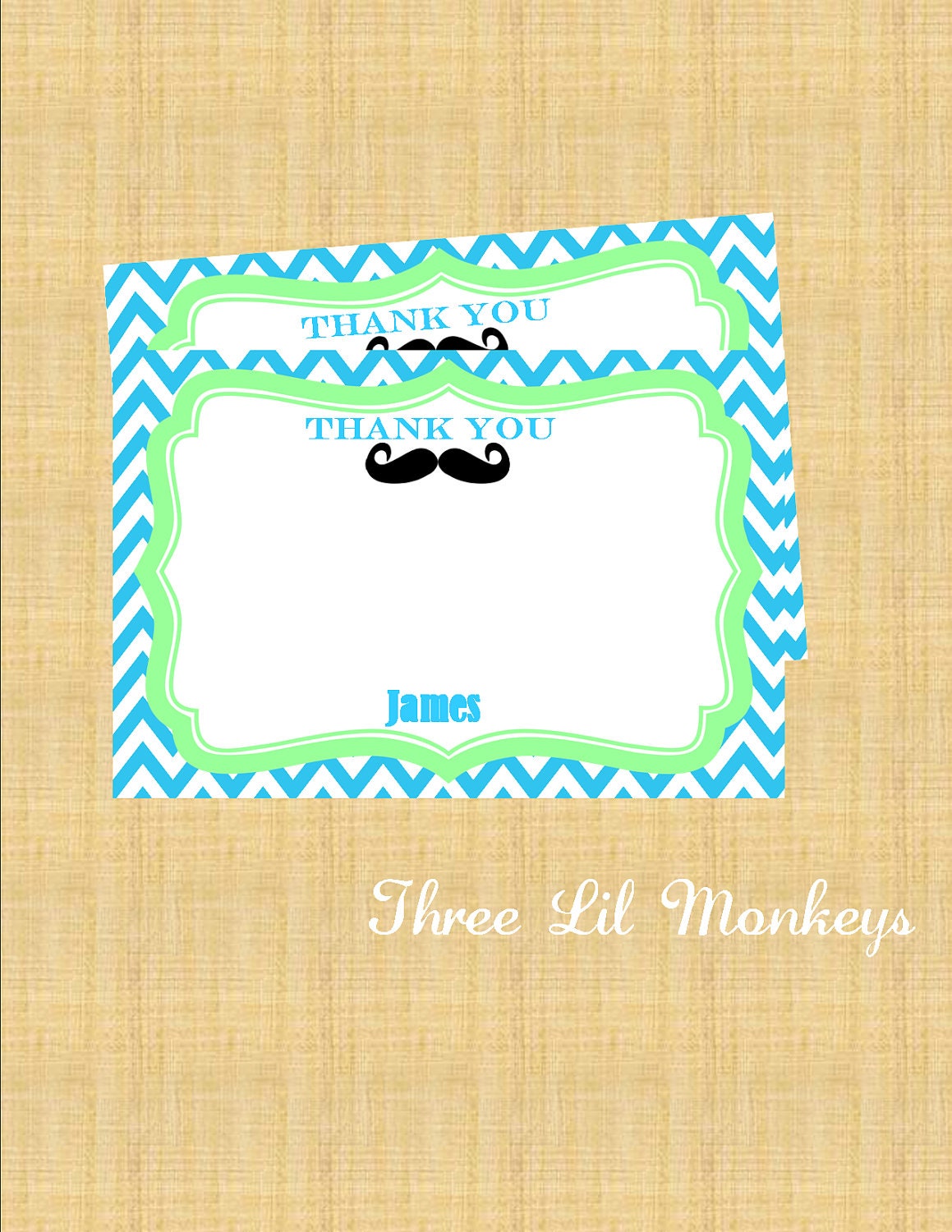 Mustache Thank You Cards Il_170x135