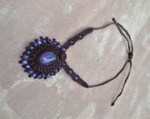Ch'aska/ Amethyst Macrame Necklace/ Macrame Jewelry/ Light Purple Stone/ Healing Stone/ Peruvian Jewelry