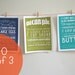 Set of Three 8x10 Kitchen Art Prints of Classic Recipes with Handlettering