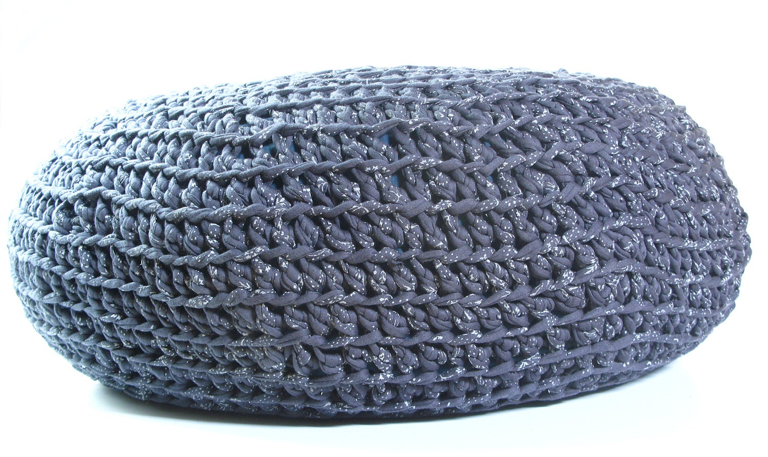 Crocheted, wide pouf - HUGE, comfortable floor pillow