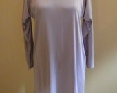 1970s Simple Dolman Sleeved Dress w/ Embroidery Size M/L
