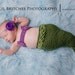 Baby Girl Headband - Purple Headband - Newborn Shabby Chic Headband