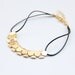 Snake chain and black rope bracelet: Chunky Bracelet - 24k gold plated