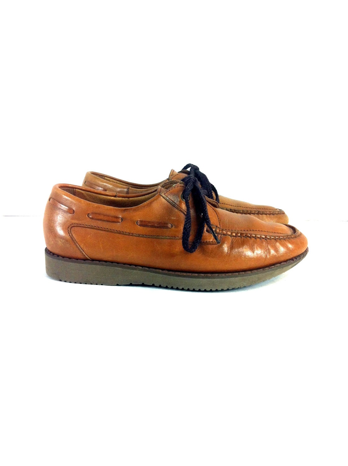 Leather Florsheim Boat Shoes 7 - Leather Boat Shoes 7 - Lace Up Loafers 7