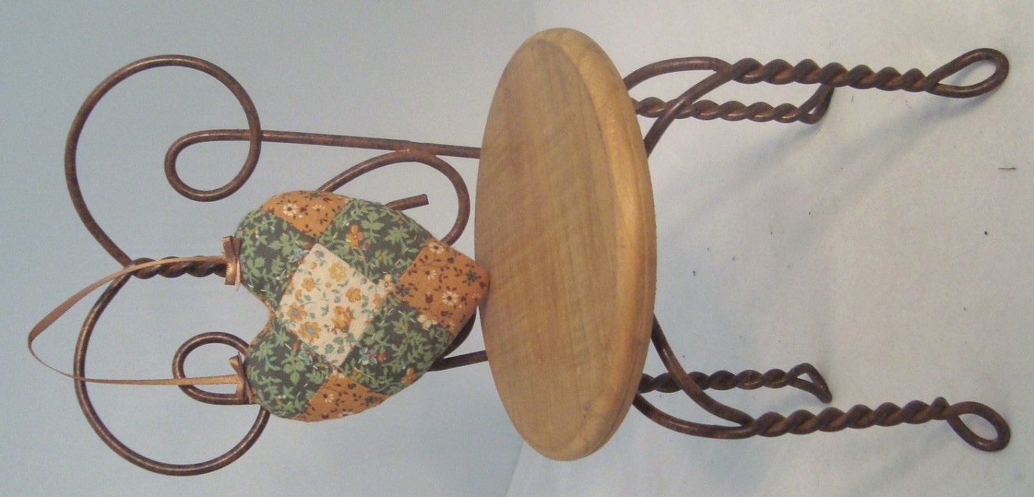 Miniature Handcrafted 9-Patch Puffy Hanging Calico Heart