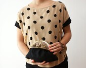 Black clutch with floral print