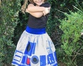 Children's Printed R2 Inspired Skirt- SALE