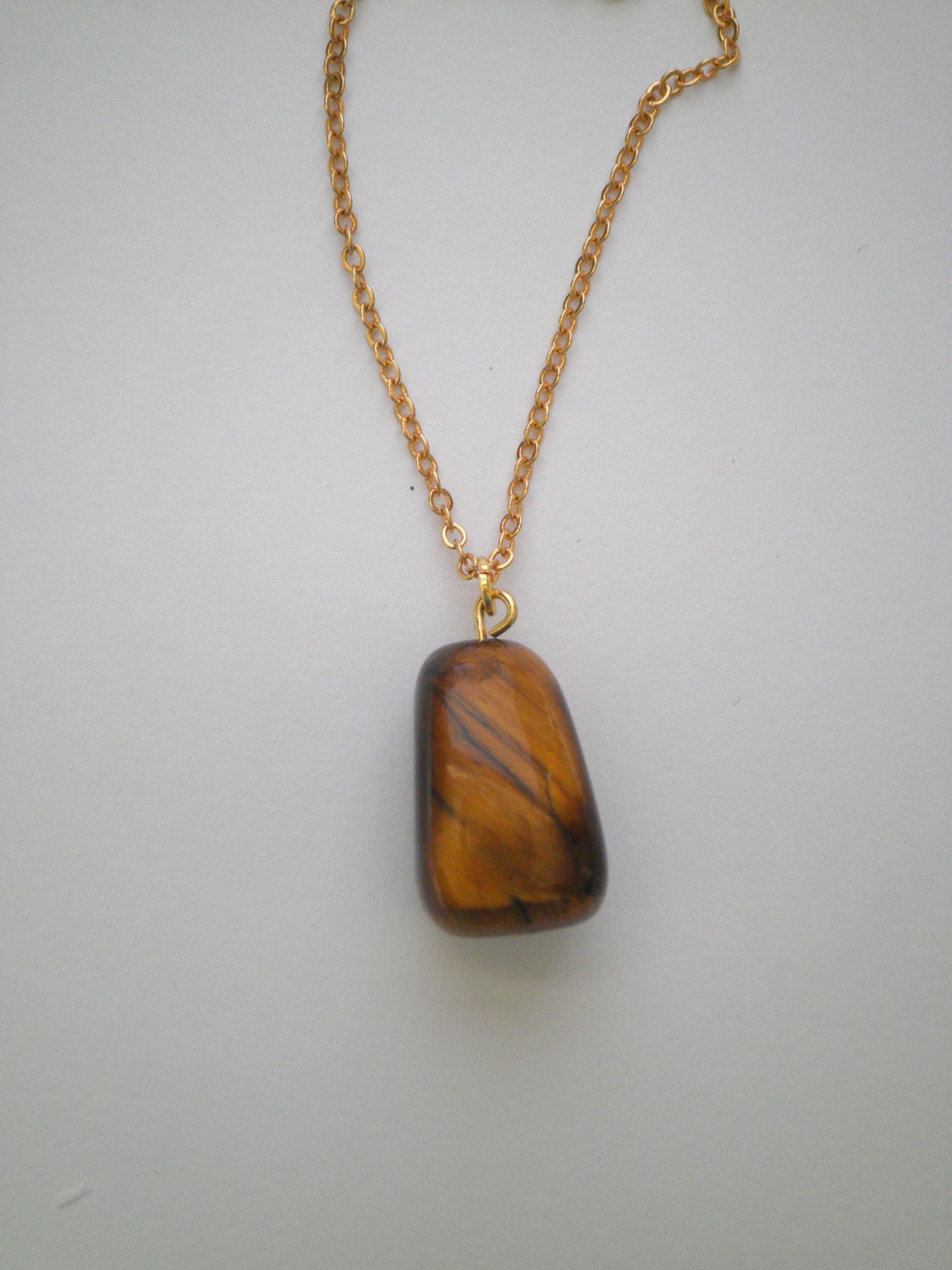 Vintage Tiger's Eye Nugget Necklace.
