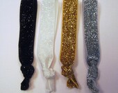 The Revolution Hair Tie Collection - 4 Glitter Elastic Hair Ties
