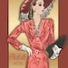 1940s Dress Pattern Vintage McCall 4930 One Piece Dress with Unique Angular Bodice Gathers