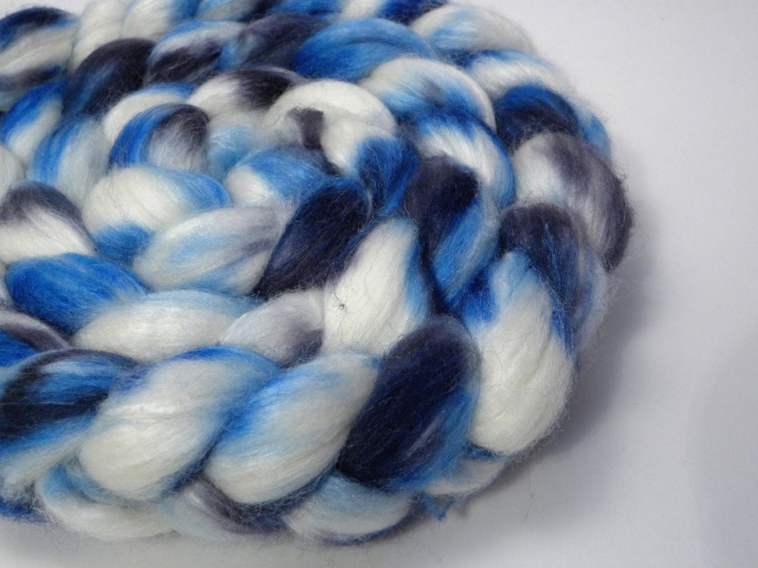 Syndrome on Polworth/Silk, Hand-dyed Spinning Fiber