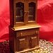 Doll house Cabinet - Light Oak Stepback Cabinet - Dollhouse Kitchen Cabinet  -   1/12th Scale