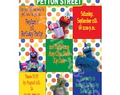 Sesame Street Character Birthday Invitation - Custom Digital File