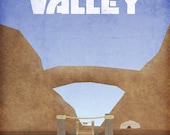 Gerudo Valley (13x19 print) - Zelda Travel Poster