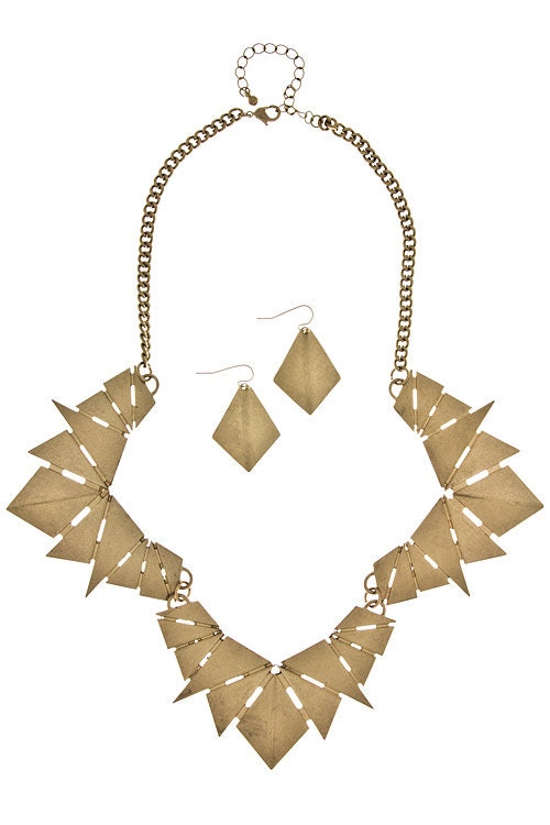 Gold Tone Matrix Necklace
