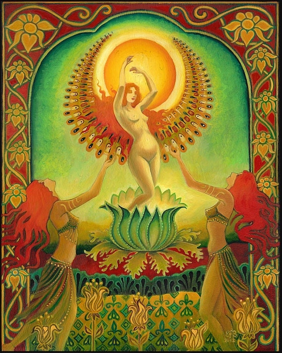 Mother Isis Summer Solstice Solar Goddess 11x14 Art Print