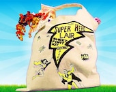 Deluxe Super Hero Lair sheet FORT KIT Action Pack UNIQUE party gift boy girl child cape lightning pillow case flag sign  play tent retro bag