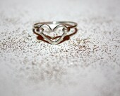 silver vela - sterling silver heart ring by lilla stjarna - anniversary - gifts under 30 - Heart Ring, Silver Heart Ring, Stacking Ring