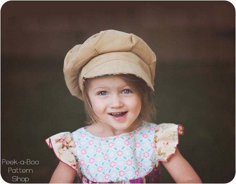 Newsie Cap PDF Pattern: Boys Hat Pattern, Girls Hat Pattern, Baby Hat Pattern