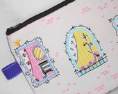 Extra Large Sized Kawaii Zippered Bag --- Les Chambre a Coucher des Vixen (Pink)