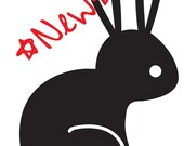 Woodland Rabbit Vinyl Wall Decal size LARGE