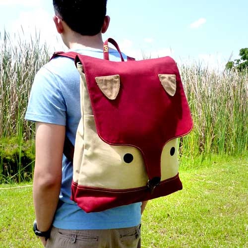 Backpack - The Fantastic Fox UNISEX BackPack (Burgundy Fawn)