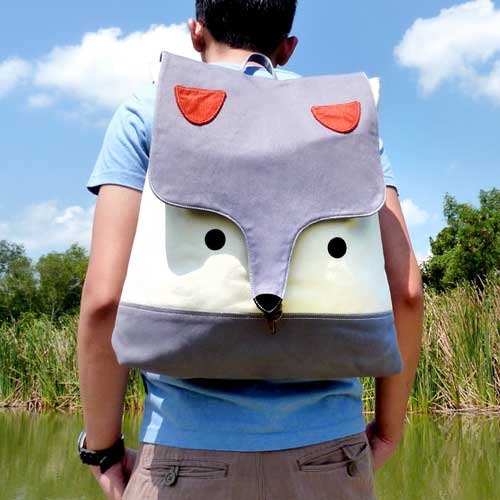 Backpack - The Fantastic Fox UNISEX BackPack (Gray Cream)