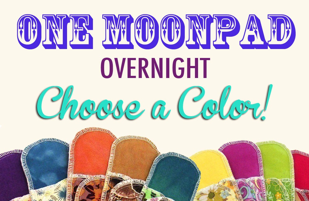 Overnight Moonpads Organic Cloth Pads - Choose a Color
