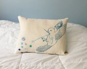 The Button Collector - Teal on Oatmeal