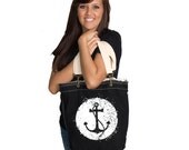 White Anchor Raw Edge Tote