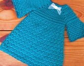 American Girl DOLL SWEATER DRESS in teal green