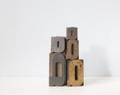 Letter Q vintage letterpress type typography collection - cool unusual home decor collectible