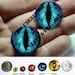 Taxidermy Glass Eyes - 20mm -  Blue Dragon Eye Cabochons for Steampunk Jewelry and Pendant Making