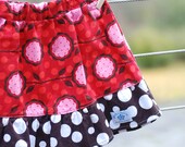 mod blooms - girls red aline skirt - on sale from gock's frocks
