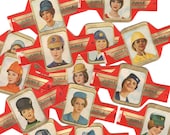 5pcs RETRO STEWARDESS BANDS Vintage 1960s Cigar Ephemera Mod Airlines
