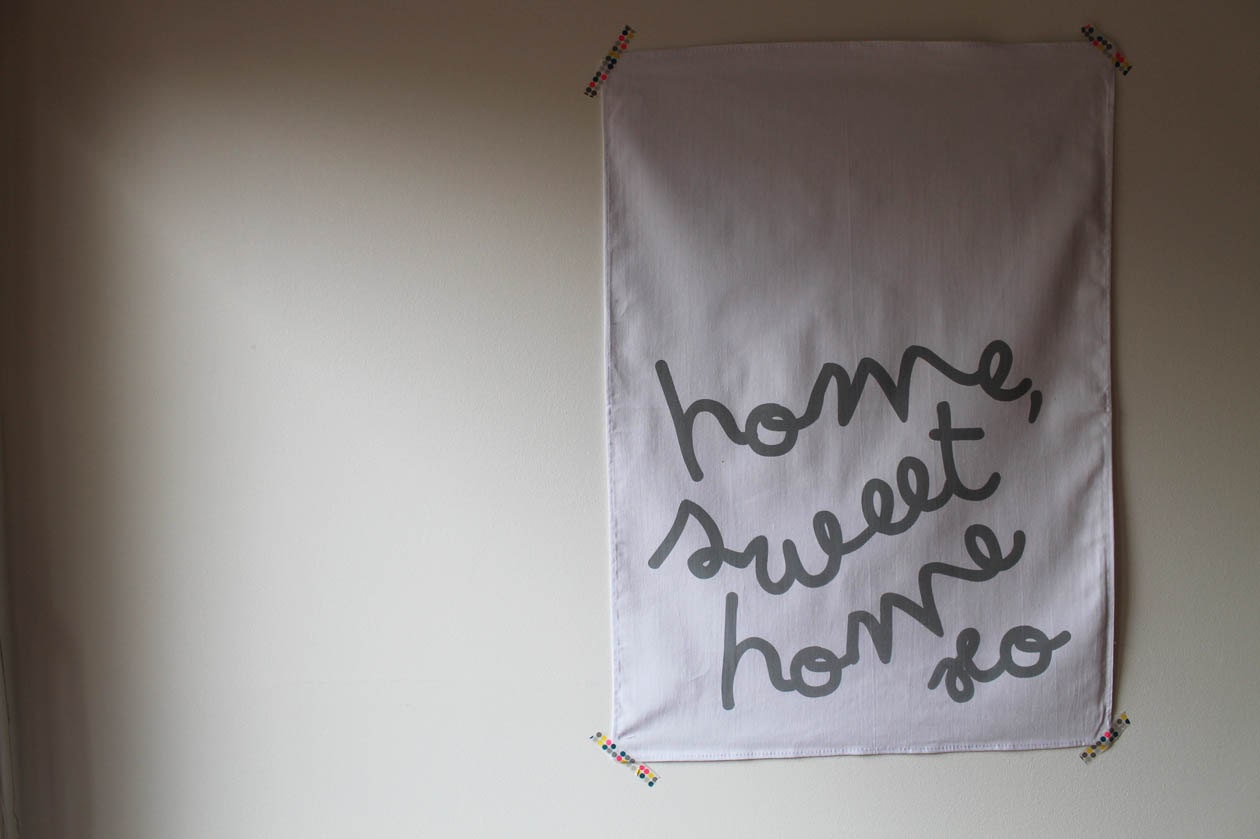 Home, Sweet Home Tea Towel Grey