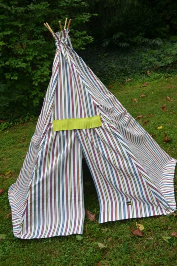 Childrens Kids Play Tepee Teepee Tent 6ft Tall 5 sided tent No Assembly Required Il_570xn