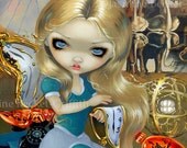 Alice in a Dali Dream wonderland surreal fairy art print by Jasmine Becket-Griffith 8x10