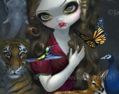 Fauna animals greek goddess butterflies fairy art print by Jasmine Becket-Griffith 8x10