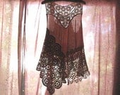 RESERVED for JODI - Pale Pink, Tank, Top, Magazine Featured, Vintage Lace, Cream, Long, Pretty